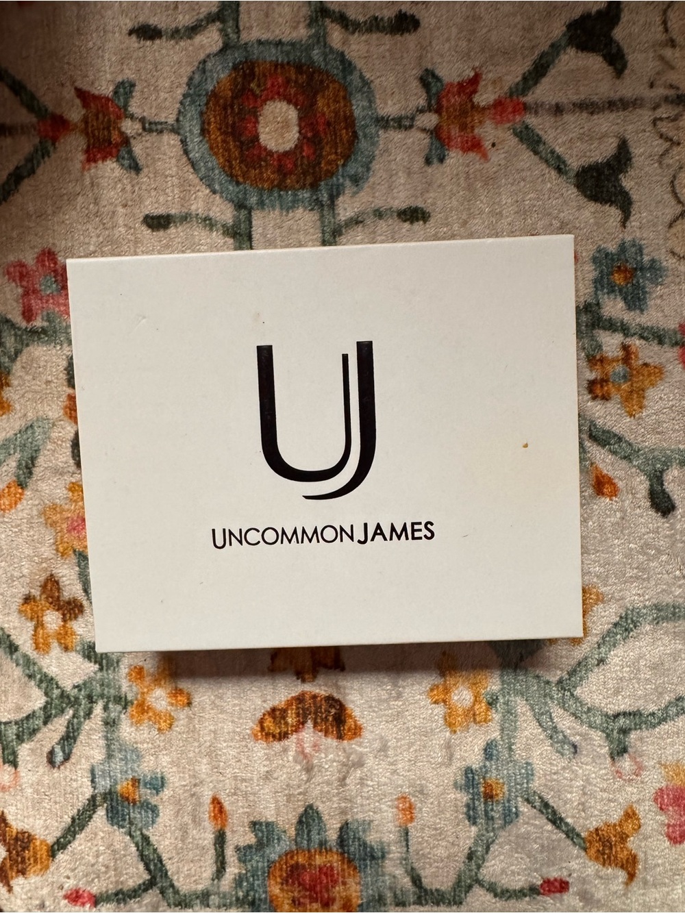 Uncommon James White Jewelry Box with Gold Accent